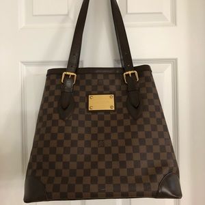 💯 Authentic Louis Vuitton Damier Hampstead MM